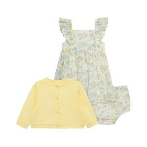 Little Me  Garden Dress & Cardigan Set